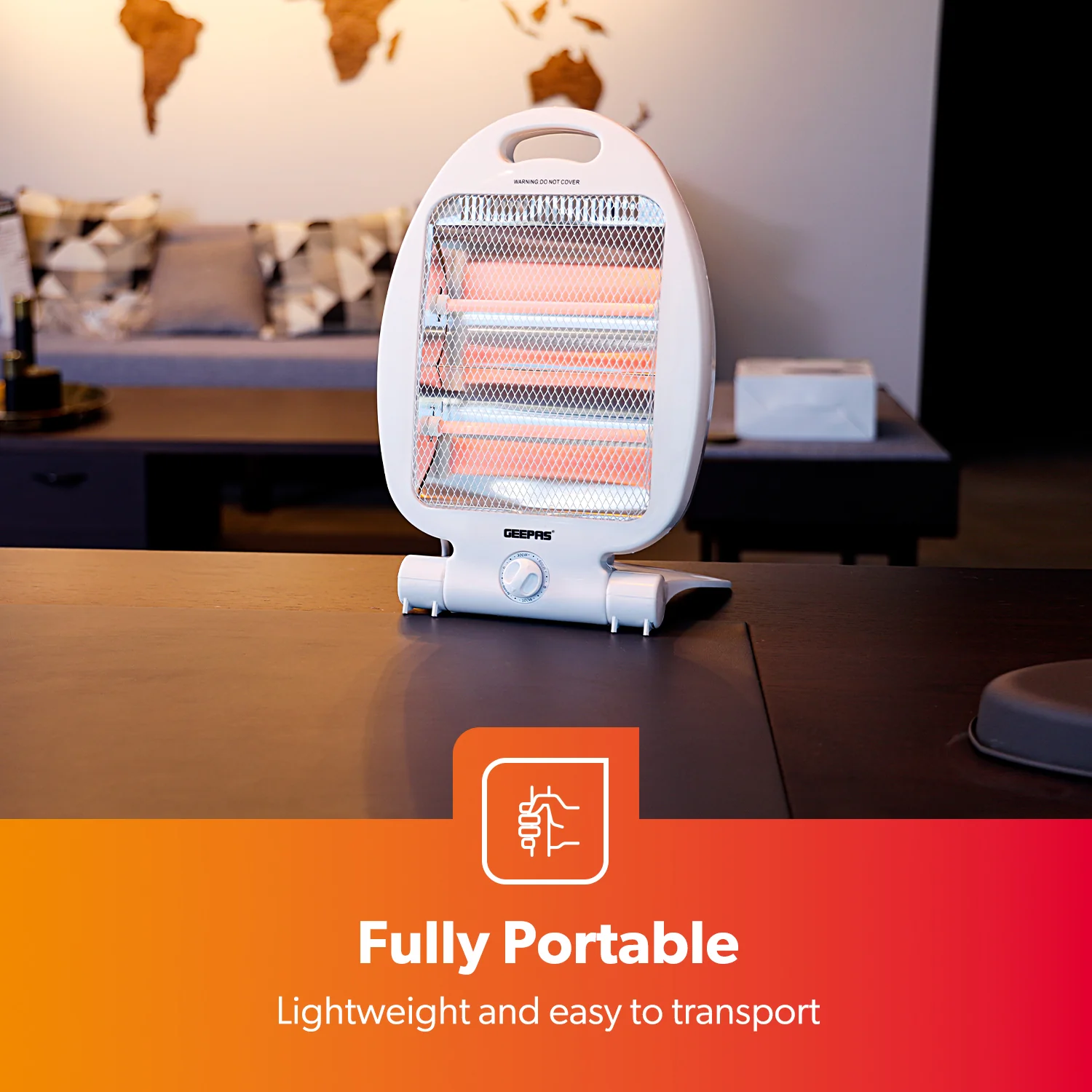 800W Portable Energy Efficient Quartz Halogen Heater - Image 6