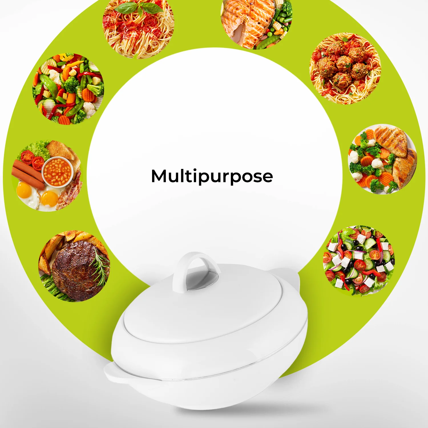 White Insulated Casserole Serving Dish 2.5L - Image 3