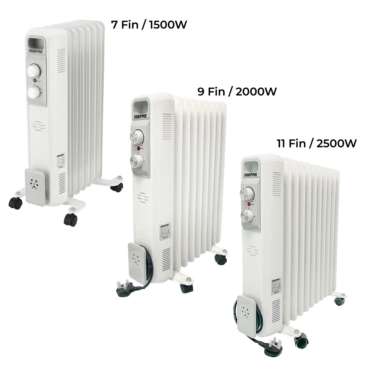 7-Fin, 9-Fin and 11-Fin Oil Filled Radiator Heaters