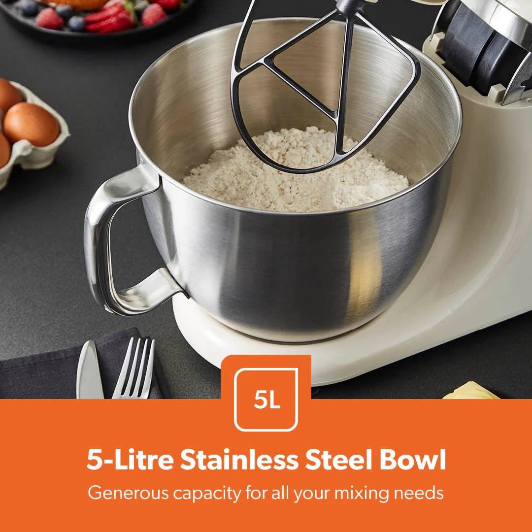 5L Cream Stand Mixer Electric Food Mixer With 12-Speeds - Image 4